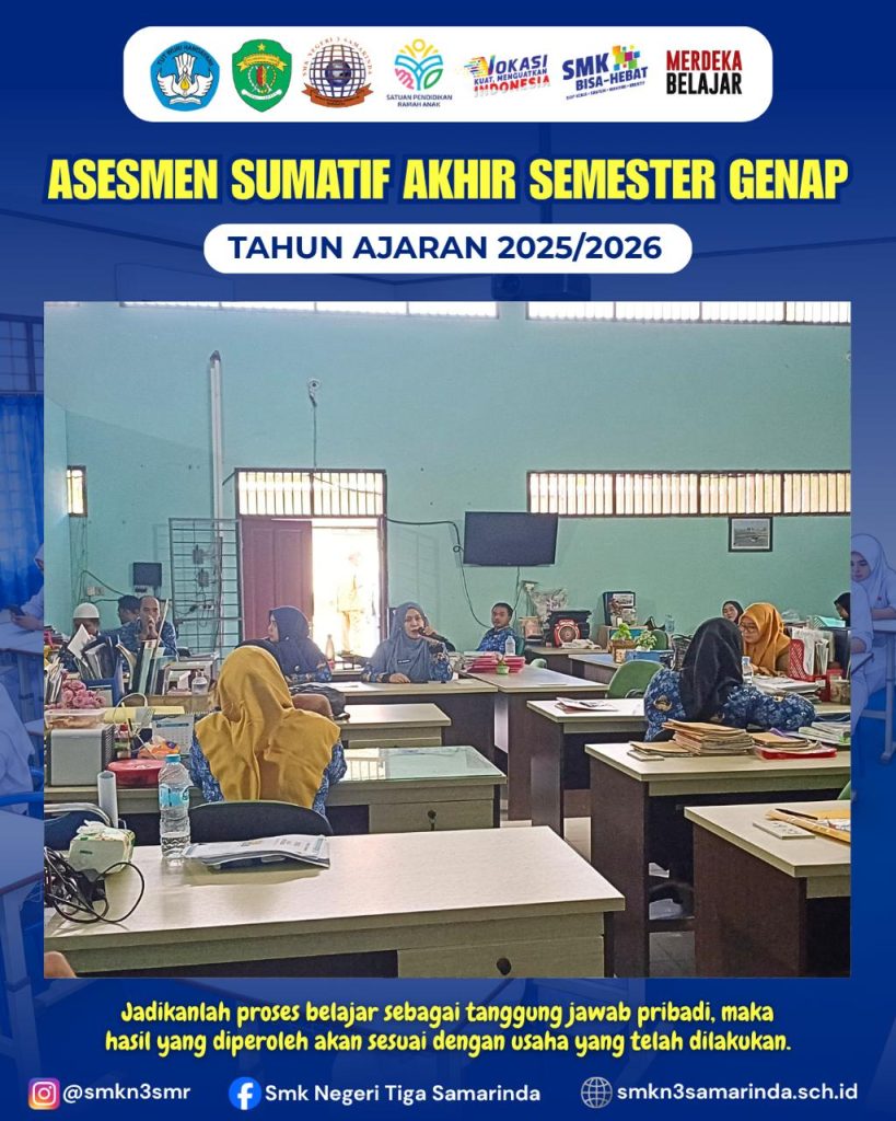 Berlangsung Tertib dan Lancar, SMKN 3 Samarinda Sukses Gelar Asesmen Sumatif Akhir Semester (ASAS) Genap TA 2025/2026 1000076636