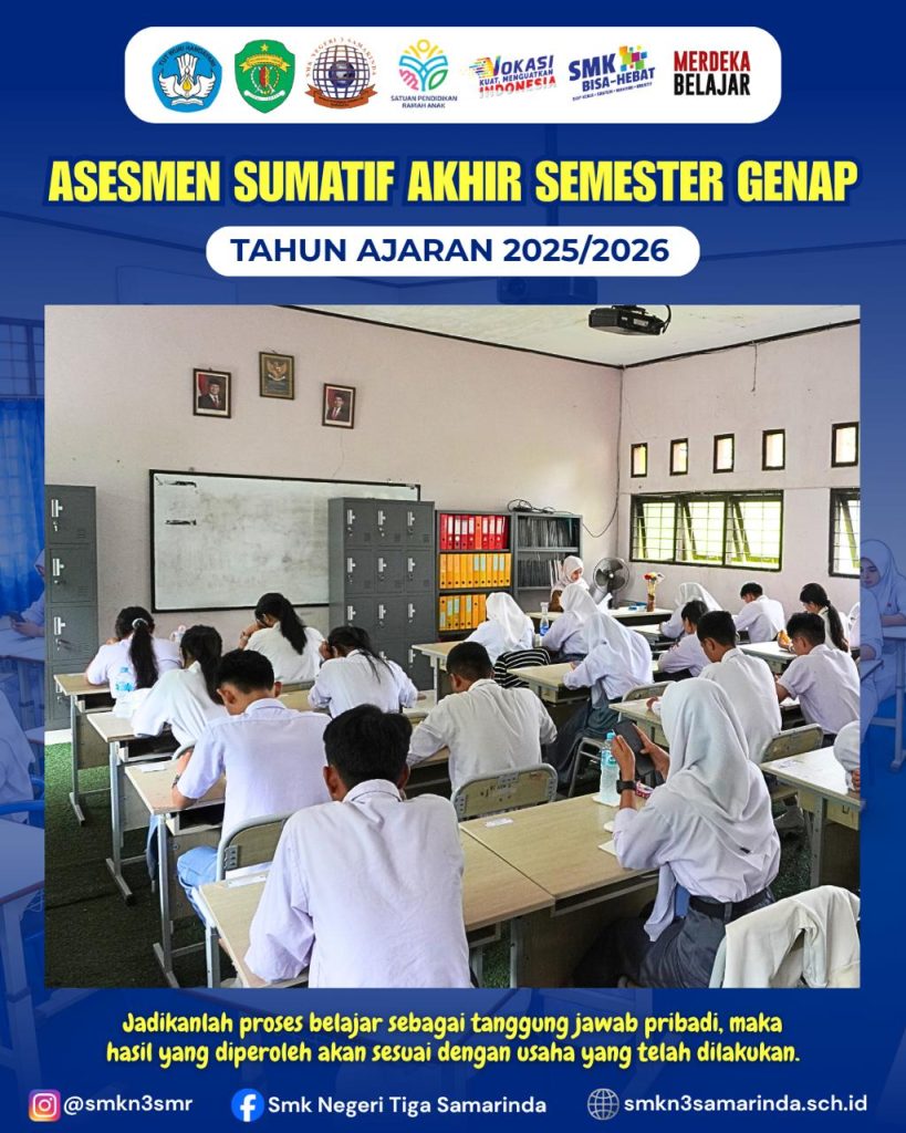 Berlangsung Tertib dan Lancar, SMKN 3 Samarinda Sukses Gelar Asesmen Sumatif Akhir Semester (ASAS) Genap TA 2025/2026 1000076640